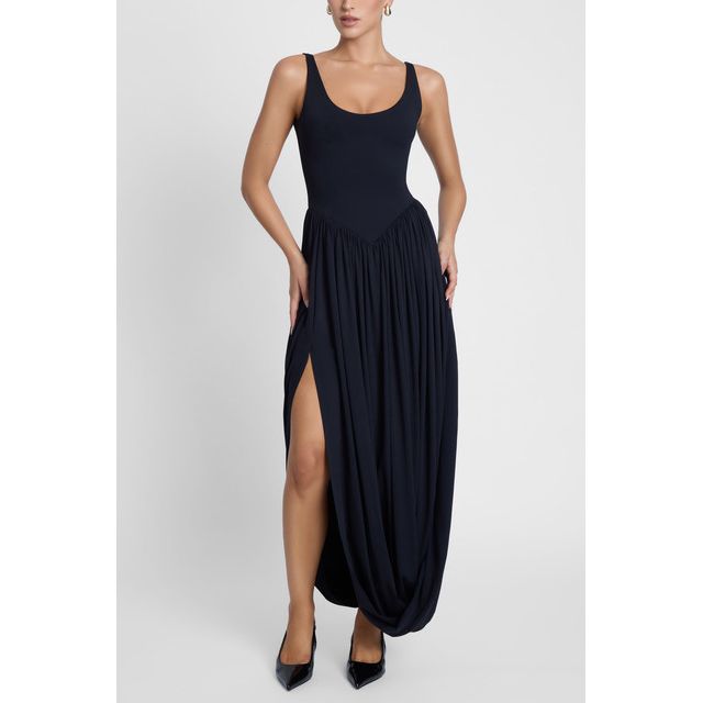 LEAU Dionysus Sculpt Drape Midi Dress #2