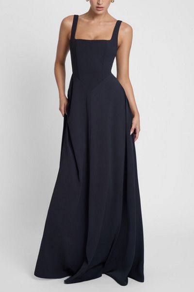 LEAU Siren Square Neck Corset Maxi Dress