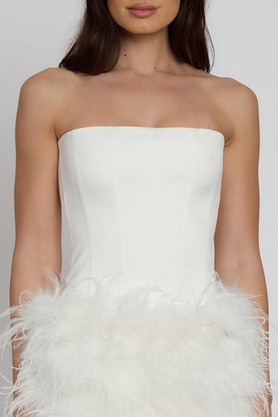 Leau Sphynx Satin Corset Top In White, Women's At Urban Outfitters