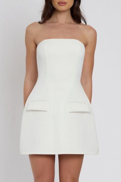 LEAU Solene Strapless Pocket Mini Dress