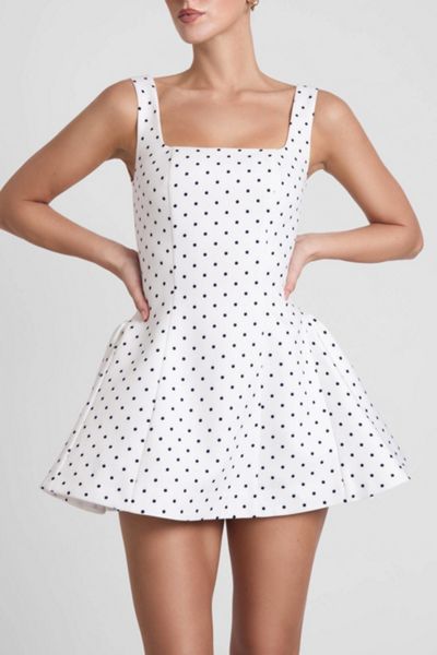 white christmas dresses Mae Strapless Jacquard Corset Babydoll Mini Dress • Shop American Threads Women's Trendy Online Boutique Rose Gold / L main image 1