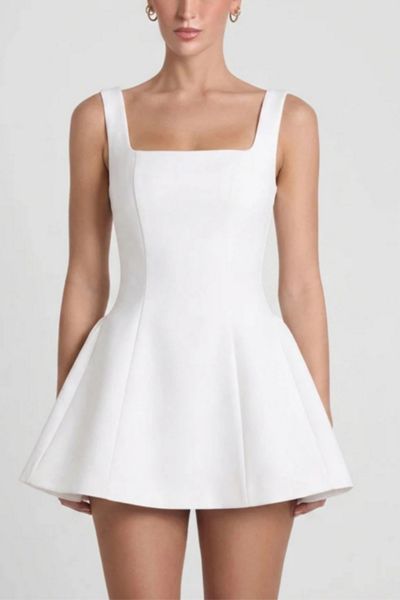 LEAU Ysabelle Babydoll Corset Mini Dress