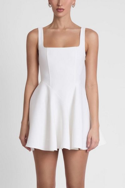 LEAU Sloane Square Neck Corset Mini Dress