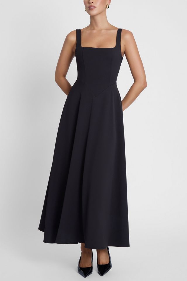 LEAU Serenity Square Neck Corset Midi Dress #1