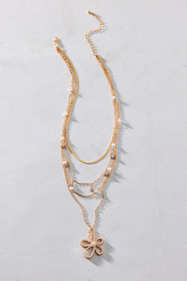 Bloom Flower Romantic Layered Necklace Set #2