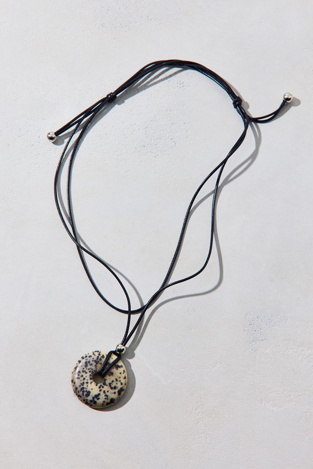 Court Pendant Corded Wrap Necklace #2