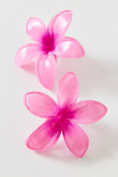 Plumeria Flower Hair Clips Set
