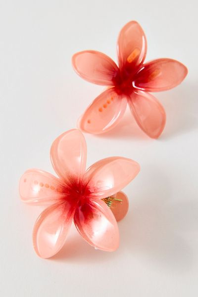 Plumeria Flower Hair Clips Set
