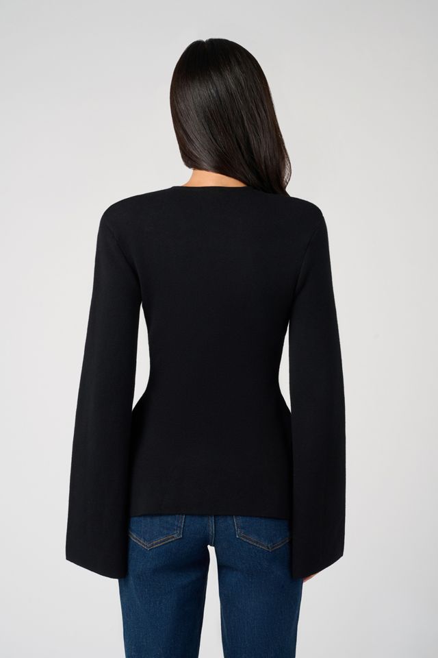 WeWoreWhat Cinched Waist Peplum Sweater #4