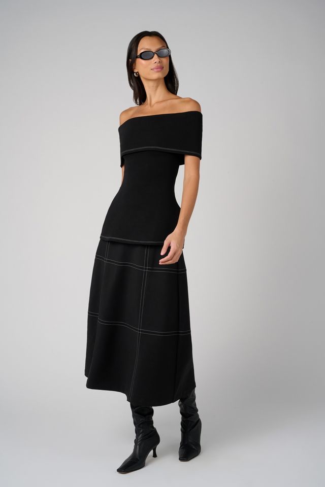 WeWoreWhat Off Shoulder Fold Over Top #2