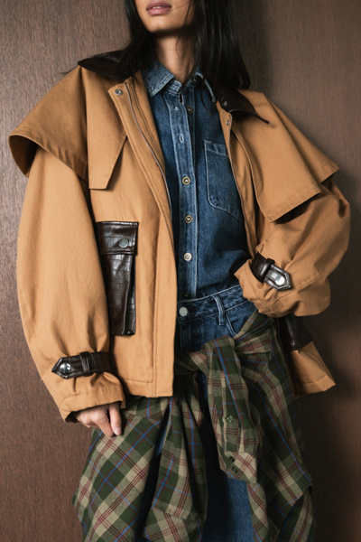 Weworewhat Cocoon Barn Jacket In Multi