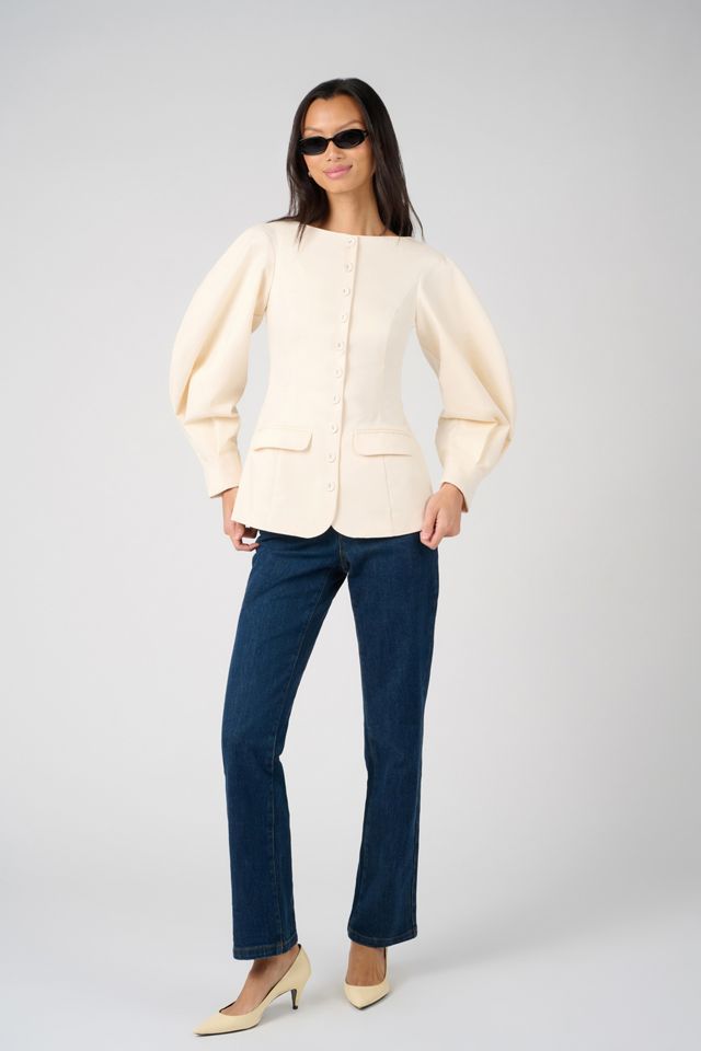 WeWoreWhat Cocoon Sleeve Peplum Blazer #3