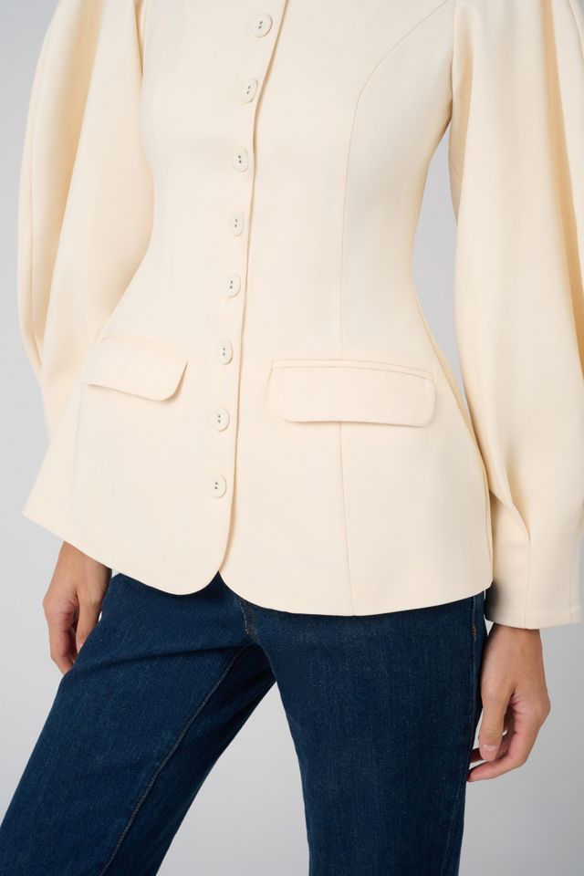 WeWoreWhat Cocoon Sleeve Peplum Blazer #4