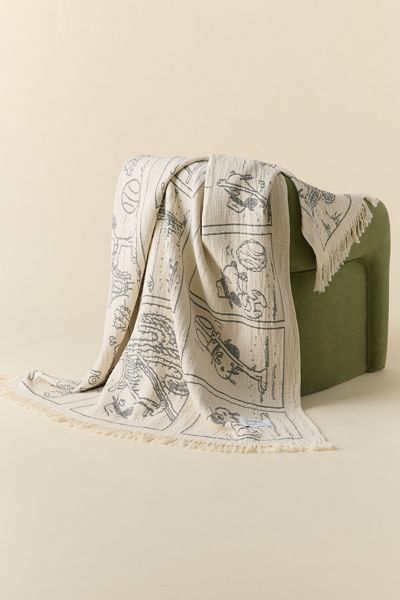 Maison Deux X Peanuts Snoopy Desert Comic Strip Throw Blanket