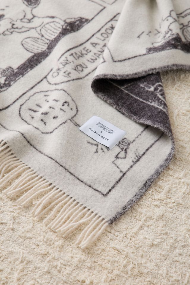Couverture en laine polaire Maison Deux X Peanuts Snoopy Comic Strip #3