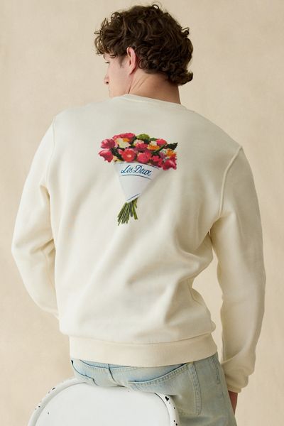 Les Deux Bouquet Graphic Crew Neck Sweatshirt