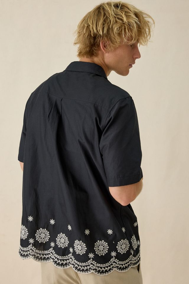 Chemise boutonnée à bordure brodée Les Deux #1