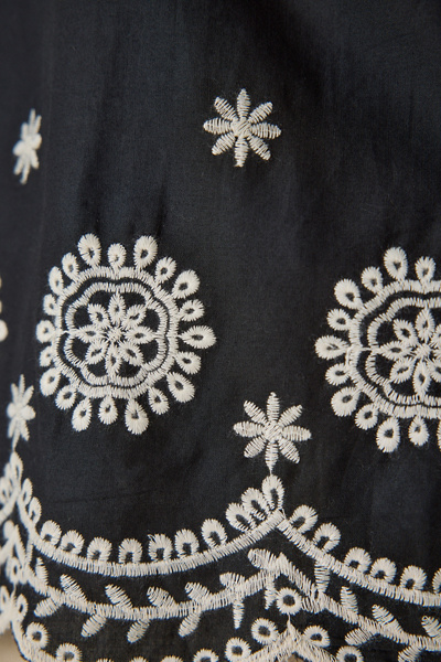 Les Deux Embroidered Border Button-Down Shirt