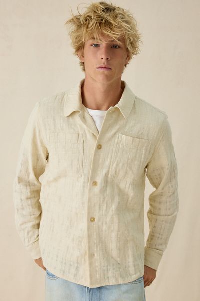 Surchemise en coton flammé texturé Les Deux