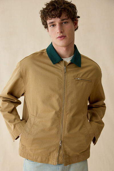 Les Deux Two-Way Zip Twill Barn Jacket | Urban Outfitters