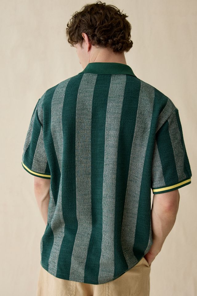 Chandail polo à manches courtes à rayures jacquard Les Deux #1