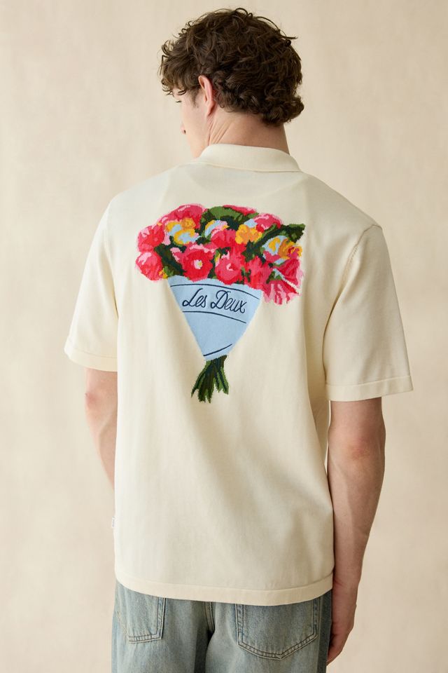 Les Deux Bouquet Knit Short Sleeve Polo Sweater #3