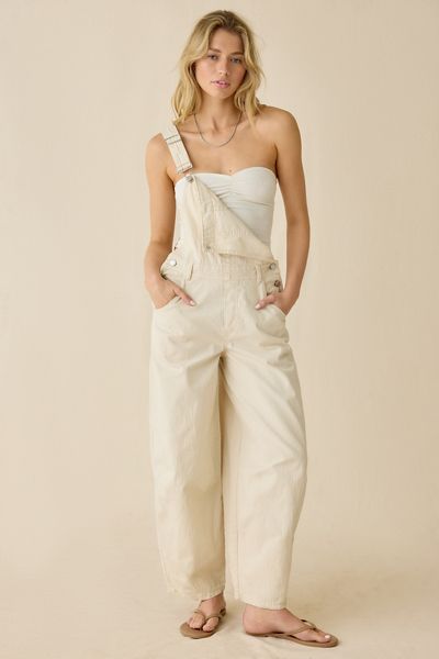 BDG Rih Cotton Canvas Extreme Barrel-Leg Overalls