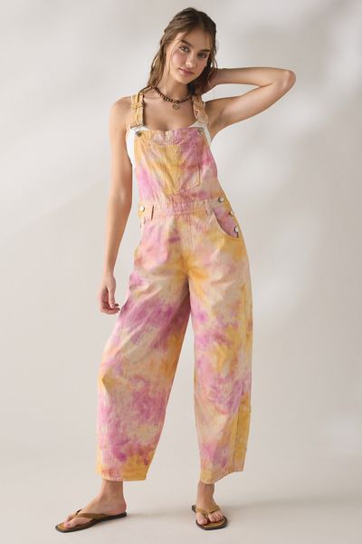 BDG Rih Cotton Canvas Extreme Barrel-Leg Overalls