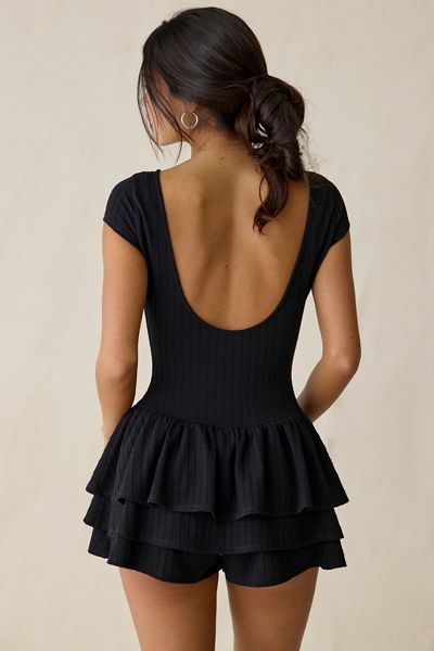 Kimchi Blue Ruffled Up Short Sleeve Romper