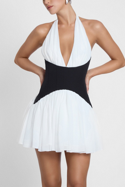 Leau Harper Corset Mini Dress In White, Women's At Urban Outfitters