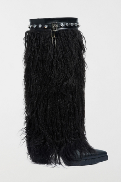 Sparkl Faux Fur Heeled Boot