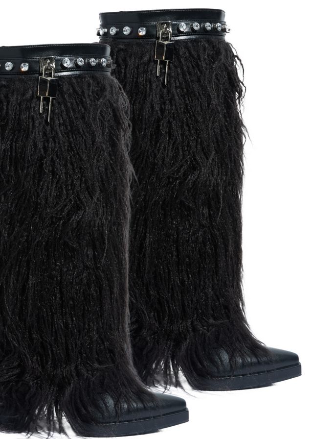 Sparkl Faux Fur Heeled Boot #2
