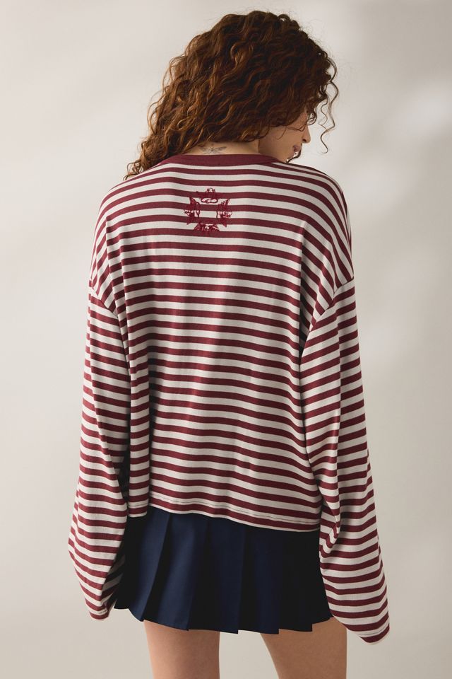 Boys Lie Starlight Graphic Striped Long Sleeve Boyfriend Tee #1