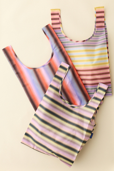 BAGGU Patterned Standard Reusable Tote Bag - Set Of 3