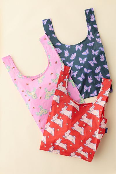 BAGGU Patterned Standard Reusable Tote Bag - Set Of 3
