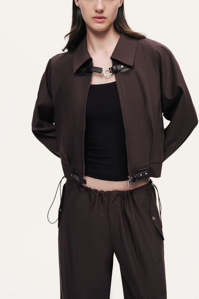 Nocturne Buckle Detail Cropped Zip Jacket #2