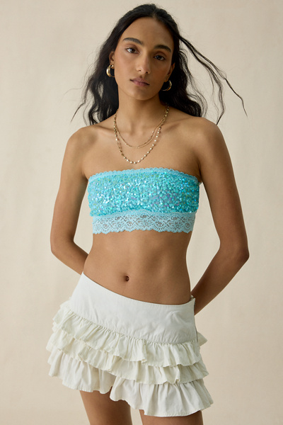 Out From Under Dazzle Me Lace Trim Bandeau Bra Top