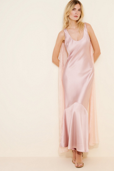 Lulus Aida Satin Tie Back Maxi Dress | Urban Outfitters