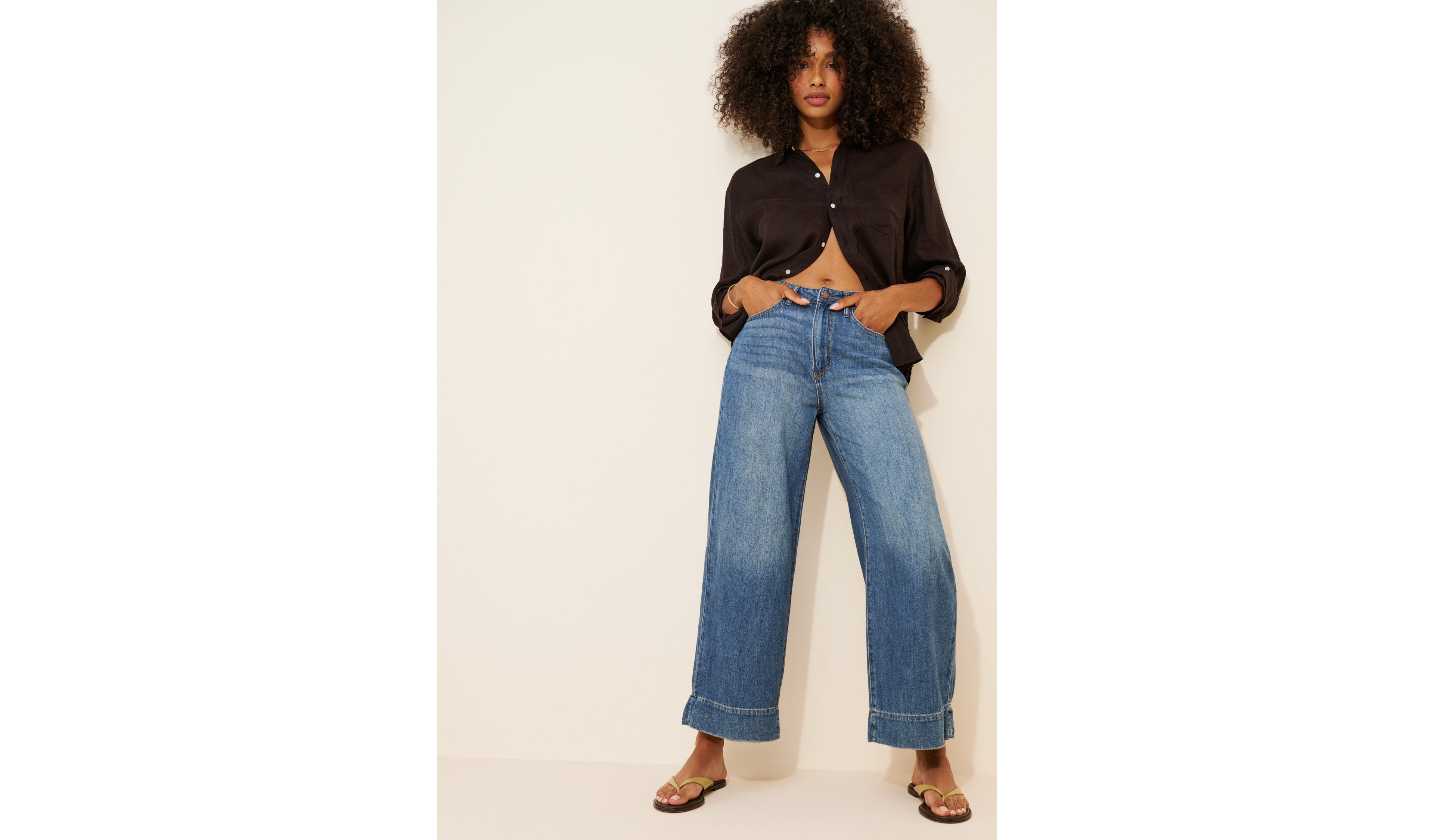 Oliver Logan Dakota Cropped Super Wide Jean