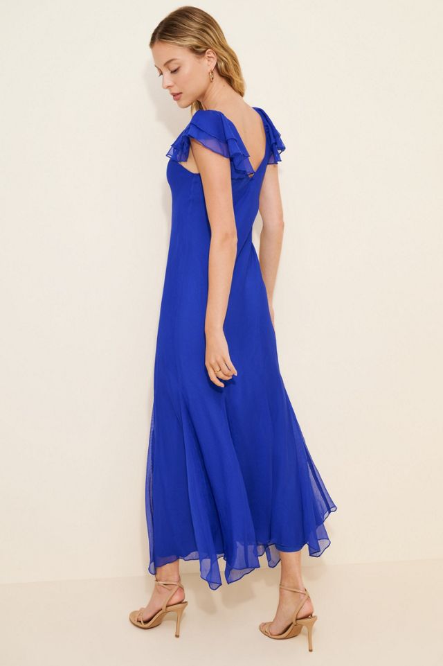 4SI3NNA Ruffle Maxi Slip Dress #1