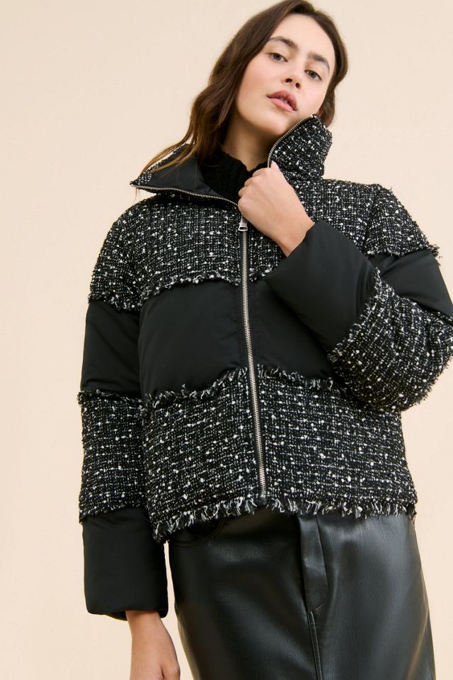 Steve Madden Snowdrop Tweed Puffer Jacket #2