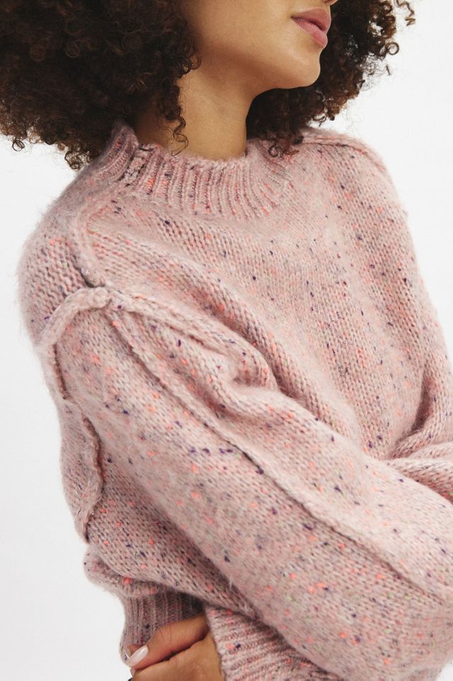 Elise Confetti Knit Mockneck Pullover Sweater #2
