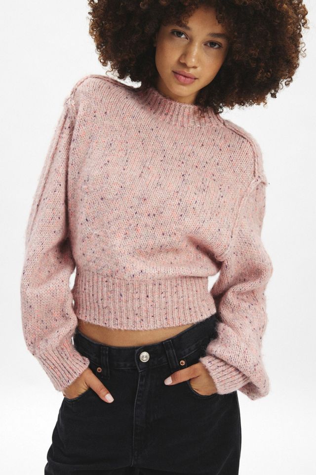 Elise Confetti Knit Mockneck Pullover Sweater #1