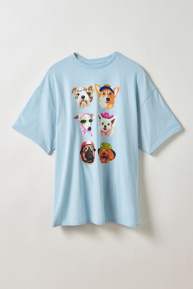 Dog Collage Graphic Oversized T-Shirt Dress | Urban Outfitters Canada