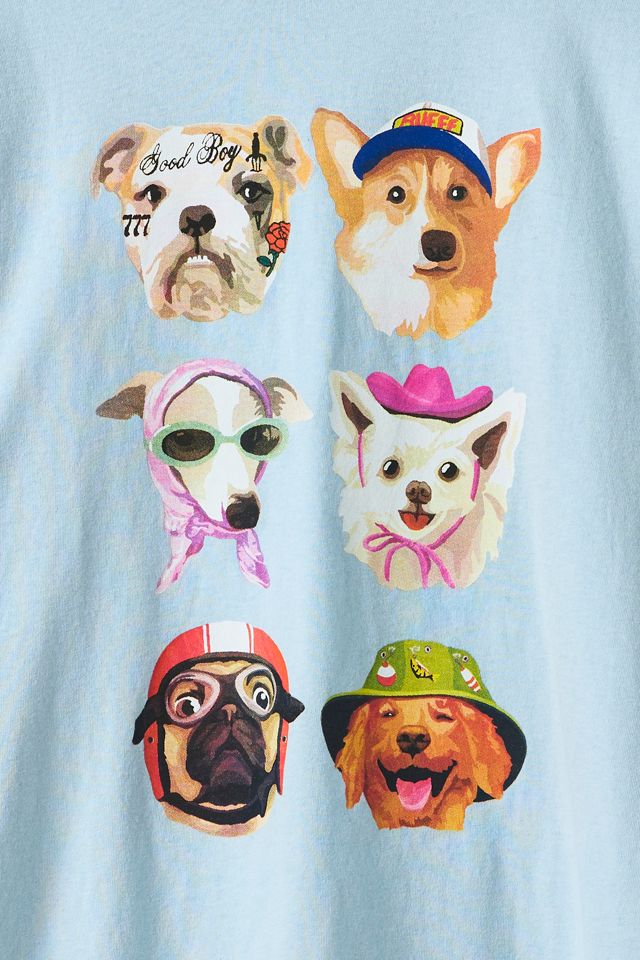 Dog Collage Graphic Oversized T-Shirt Dress | Urban Outfitters