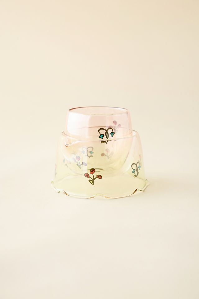 Wiggle Nesting Glass Matcha Bowl & Cup Set #1