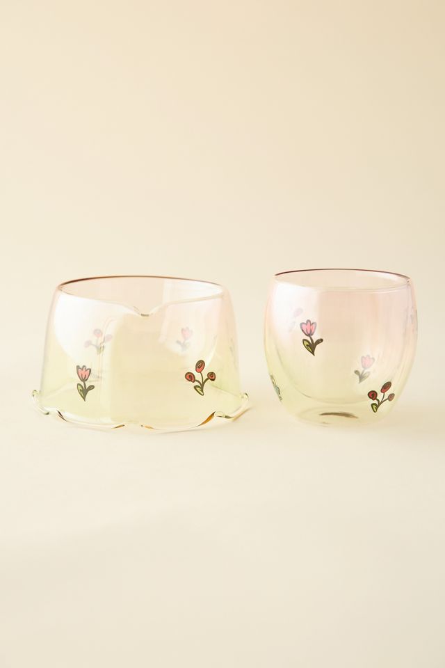 まっちゃ Wiggle Nesting Glass Matcha Bowl & Cup Set | Urban Outfitters Canada