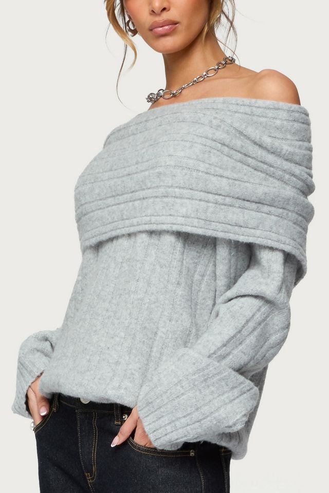 Edikted Kadenna Oversized Off Shoulder Sweater #2
