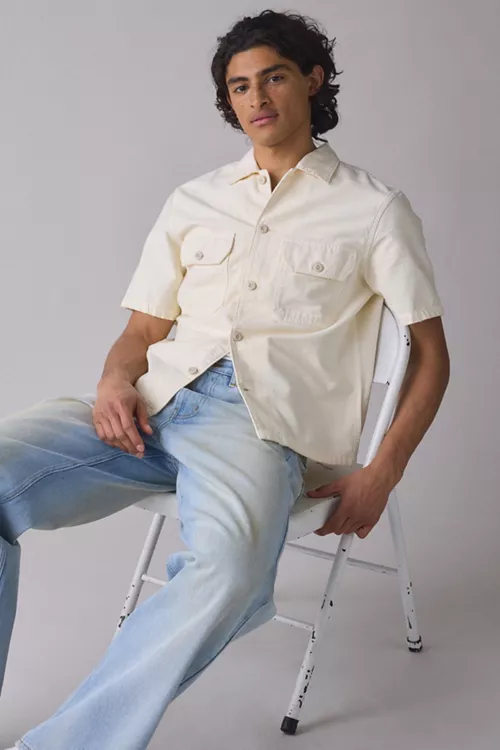 BDG Worn-In Short Sleeve Surplus Shirt