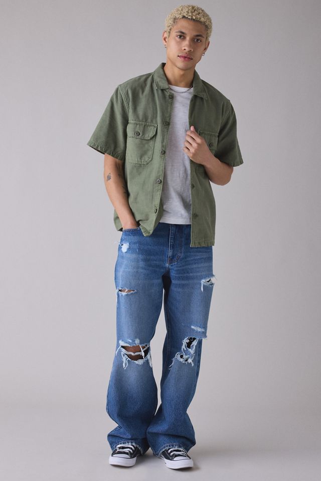 BDG Worn-In Short Sleeve Surplus Shirt #3